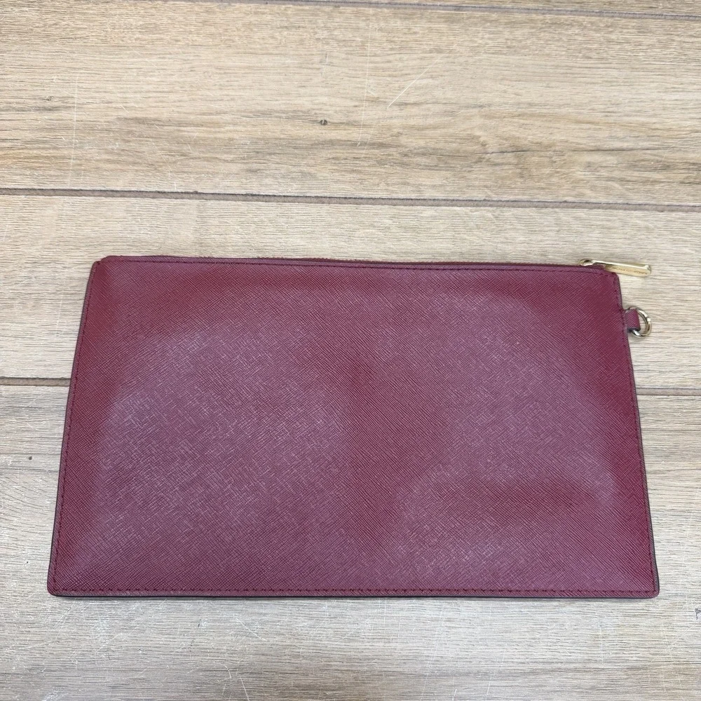 Michael Kors Large Jet Set Travel Pouch Merlot Burgundy Red